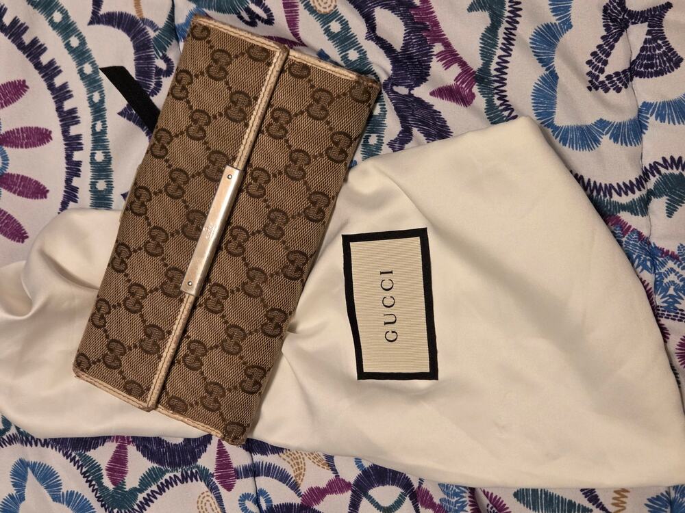Gucci GG Monogram Canvas Continental Wallet Made in Italy + Dust Bag